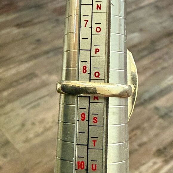 Stunning Sodalite Statement Boho Silver Ring Oval Framed Size 8.5 New - Picture 4 of 6